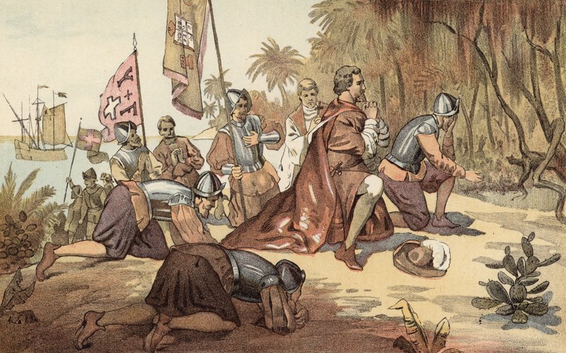 El primer desembarco de Colón de American School