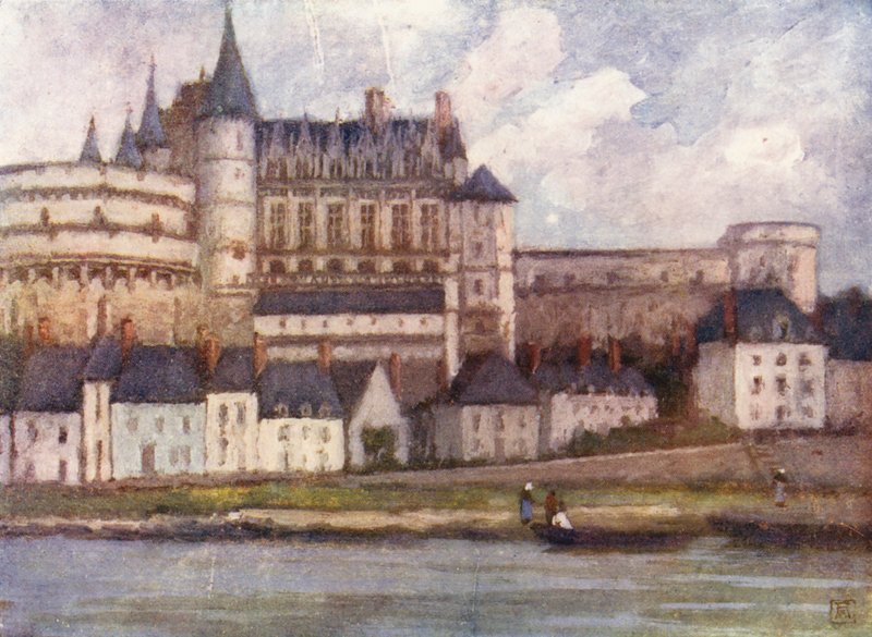Amboise desde el Loira (litografía en color) de Amy B. Atkinson