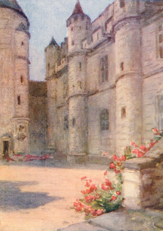 Chateau Royal, Loches (litografía en color) de Amy B. Atkinson