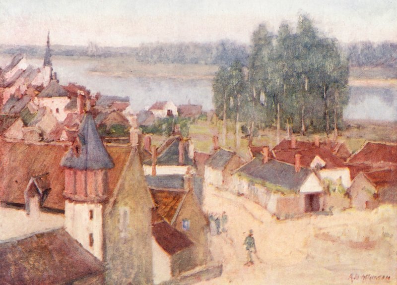 Chaumont-sur-Loire (litografía en color) de Amy B. Atkinson