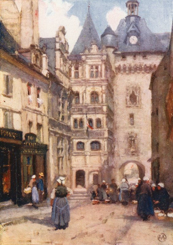 Porte Picoys, Loches (litografía en color) de Amy B. Atkinson