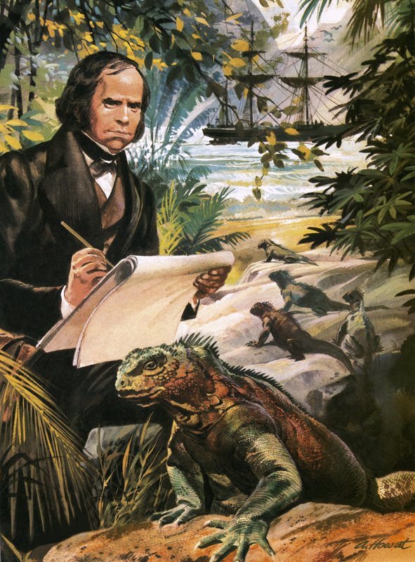 Charles Darwin en las Galápagos de Andrew Howat
