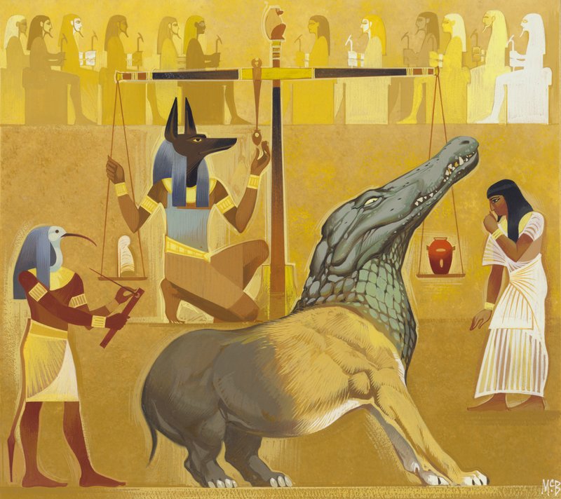 Amemit (gouache sobre papel) de Angus McBride