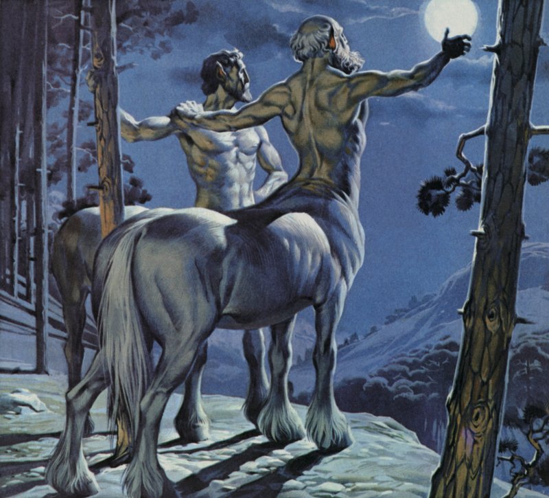 Centauros (litografía en color) de Angus McBride