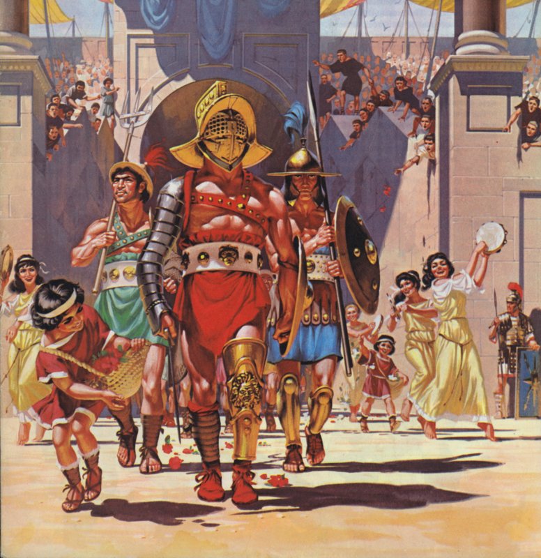 Gladiator (litografía en color) de Angus McBride