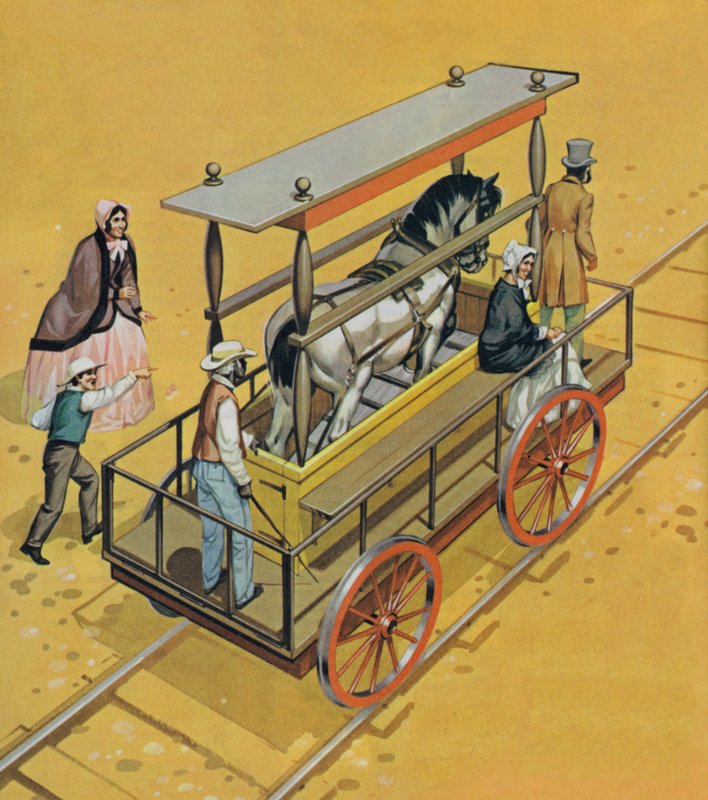 Locomotora de caballos (litografía en color) de Angus McBride