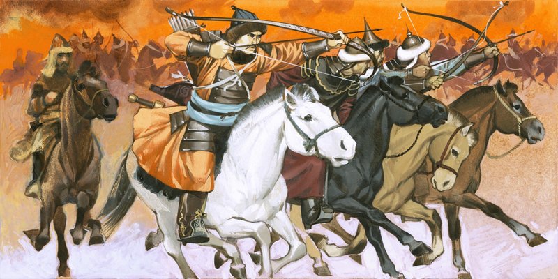 Jinetes mongoles de Angus McBride
