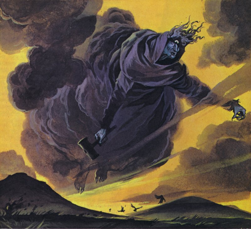 El Cailleach-Bheur (litografía en color) de Angus McBride