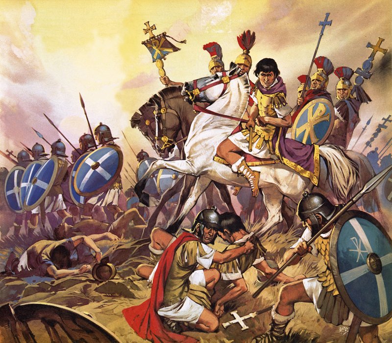 El emperador Constantino en combate de Angus McBride