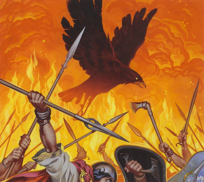 La Morrigan (gouache sobre papel) de Angus McBride