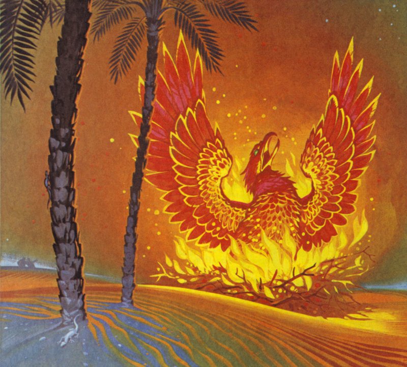El Fénix (litografía en color) de Angus McBride