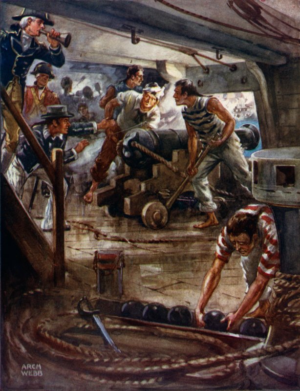 Batalla de Copenhague de Archibald Bertram (after) Webb