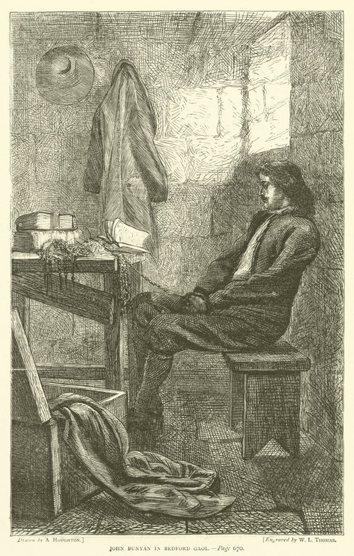 John Bunyan en la cárcel de Bedford de Arthur Boyd Houghton