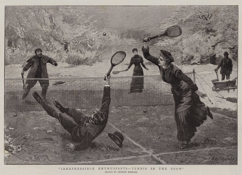 Entusiastas irreprimibles, tenis en la nieve de Arthur Hopkins