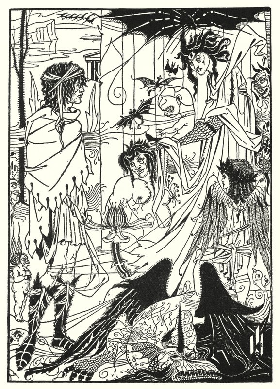 Sueños (grabado) de Aubrey (after) Beardsley