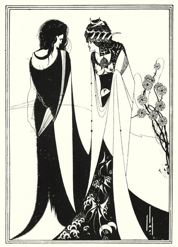 Juan y Salomé (grabado) de Aubrey (after) Beardsley