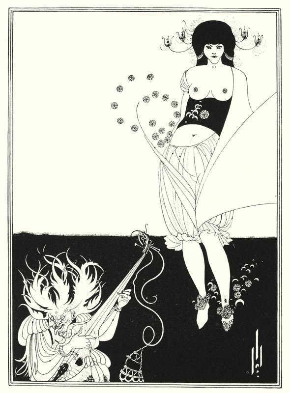 La danza del estómago (grabado) de Aubrey (after) Beardsley