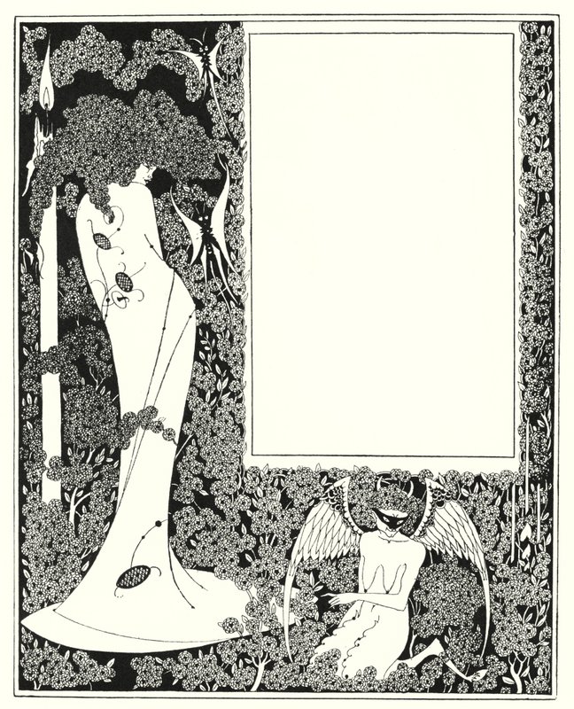 Diseño de borde de contenido de Aubrey Beardsley
