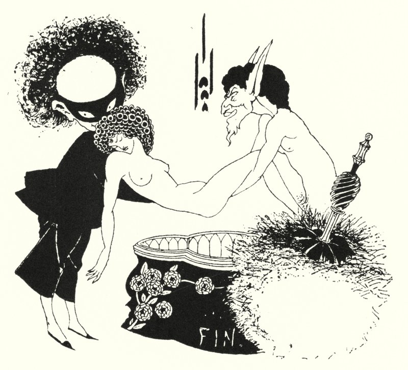 Diseño para colofón de Aubrey Beardsley