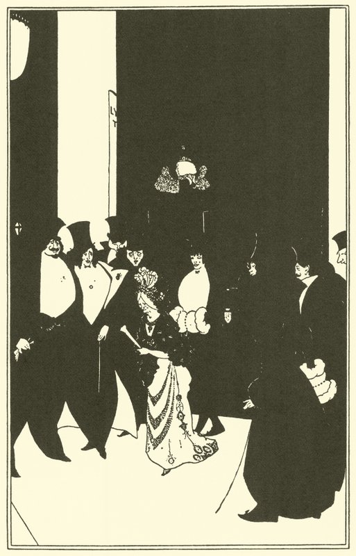 El escolta de Lady Gold de Aubrey Beardsley