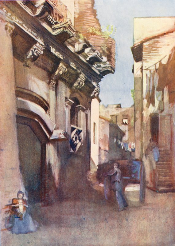 Roma: Casa de Crescencio (litografía en color) de Aubrey Waterfield