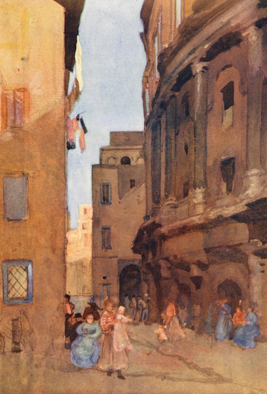 Roma: Teatro de Marcelo (litografía en color) de Aubrey Waterfield