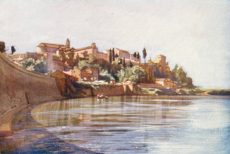Roma: El Aventino (litografía en color) de Aubrey Waterfield