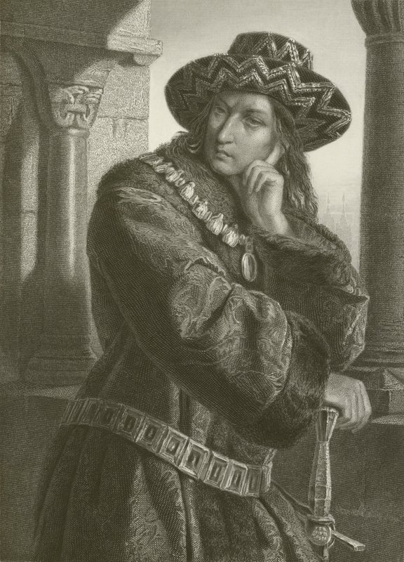 Carlos VII (grabado) de August Friedrich Pecht