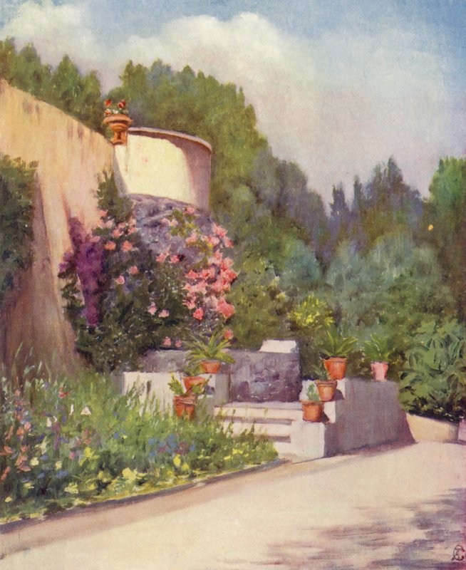 Terraza, Villa Rosebery (litografía en color) de Augustine Fitzgerald
