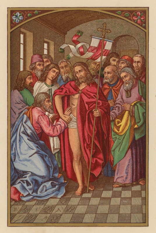 Bienaventurados los que vieron y creyeron (chromolitho) de Austrian School