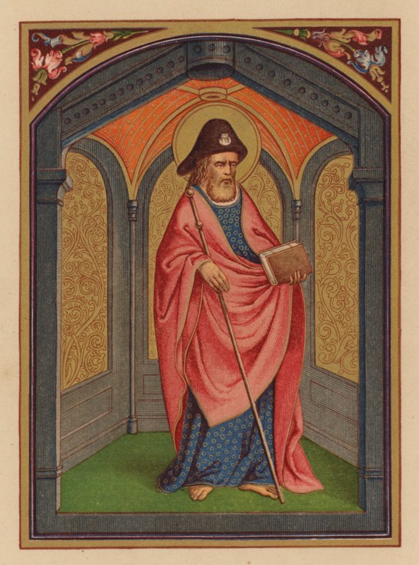 S Jacobus, el Apóstol (cromolito) de Austrian School