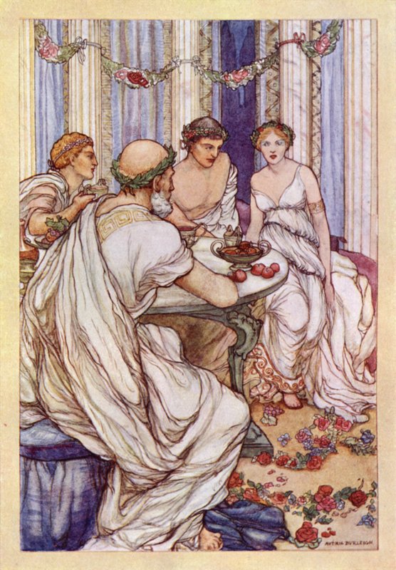 John Keats: Lamia (litografía en color) de Averil Mary Burleigh