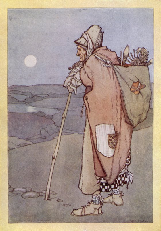 John Keats: Meg Merrilies (litografía en color) de Averil Mary Burleigh