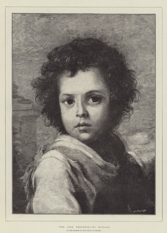 El Buen Pastor, en el Museo del Prado en Madrid de Bartolomé Esteban Murillo