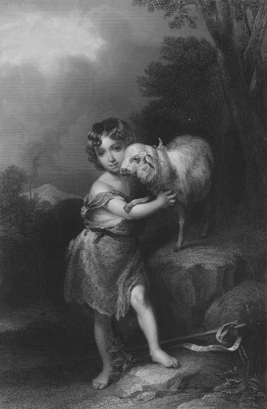 El Niño San Juan (grabado) de Bartolome Esteban (after) Murillo