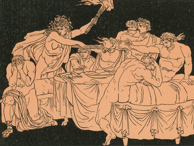 La furia en el banquete de Bartolomeo Pinelli