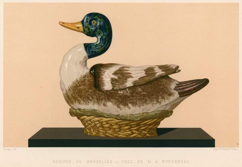 Pato de Faience de Belgian School