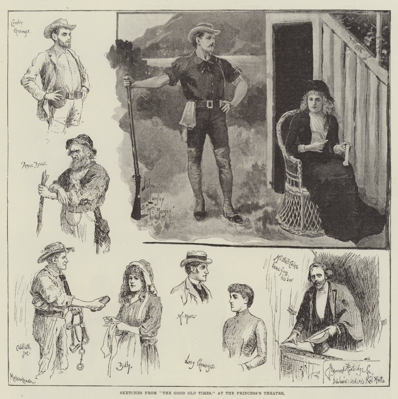 Bocetos de los buenos viejos tiempos, en el Teatro de la Princesa de Bernard Partridge