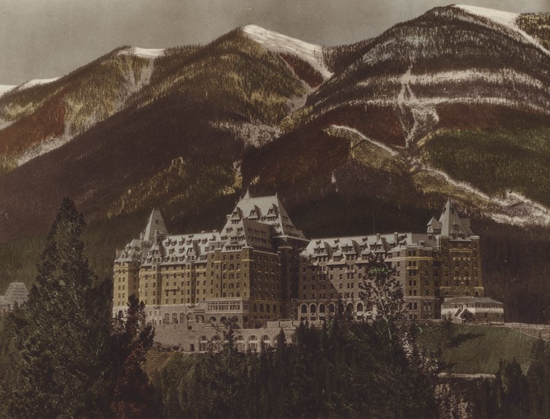 Hotel Banff Springs (foto en color) de Byron Hill Harmon