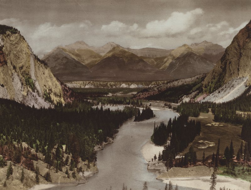 Bow Valley, Banff (foto en color) de Byron Hill Harmon