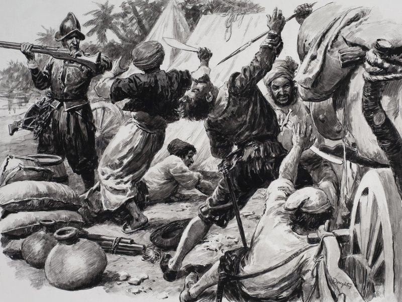 Los españoles luchan contra los árabes de C.L. Doughty