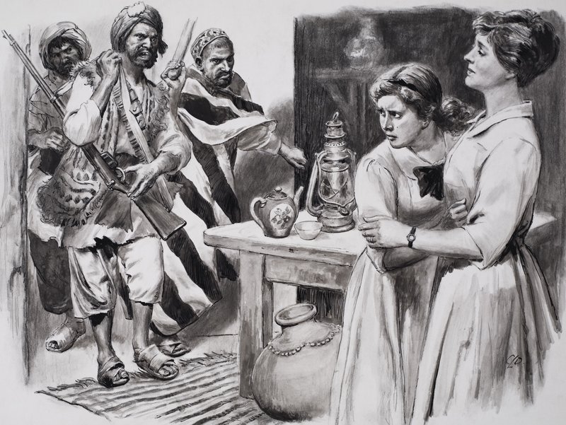 La heroína de Peshawar (gouache sobre papel) de C.L. Doughty