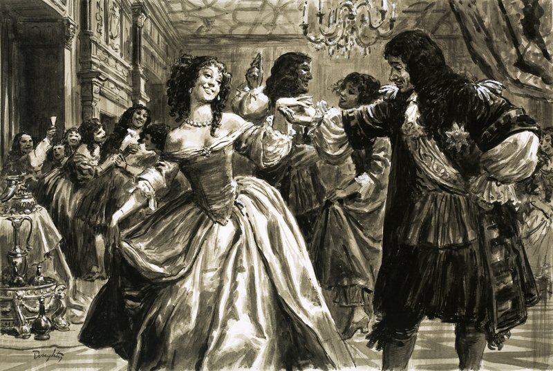 Bailarinas de salón sin identificar (¿siglo XVII) de C.L. Doughty