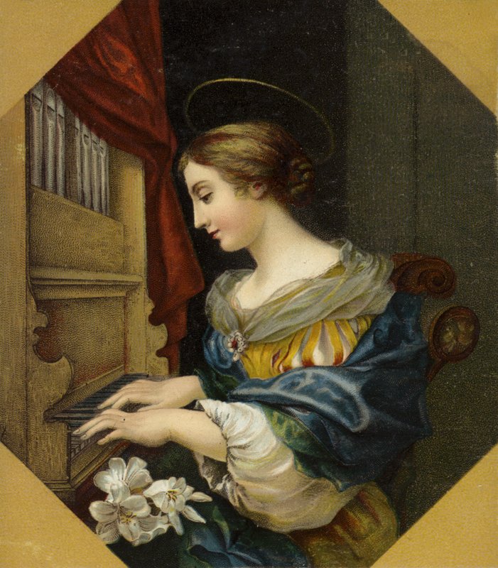 Santa Cecilia tocando el órgano de Carlo Dolci
