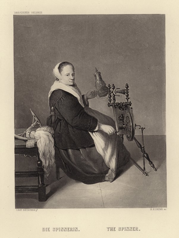 La hilandera de Caspar Netscher