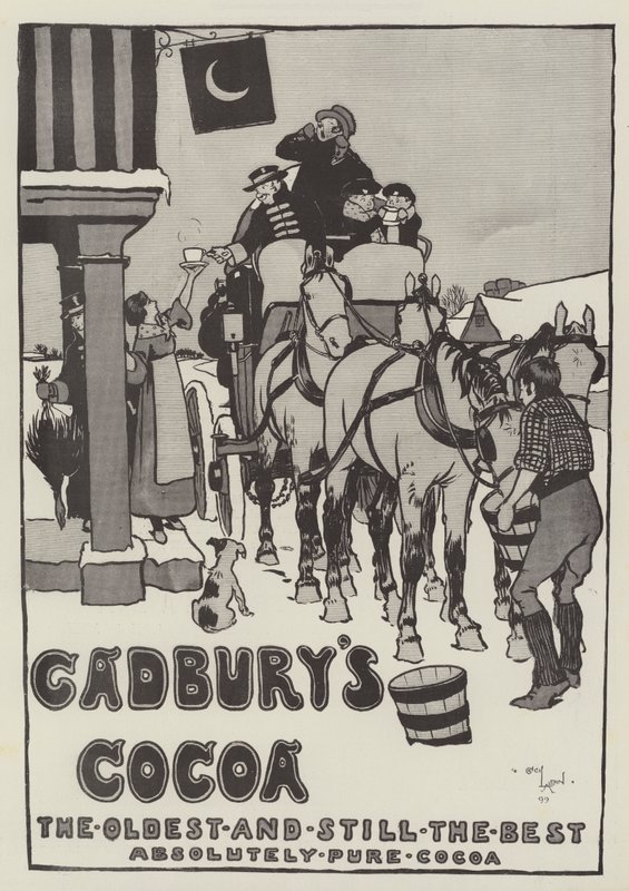 Anuncio, Cacao de Cadbury (grabado) de Cecil Charles Windsor Aldin