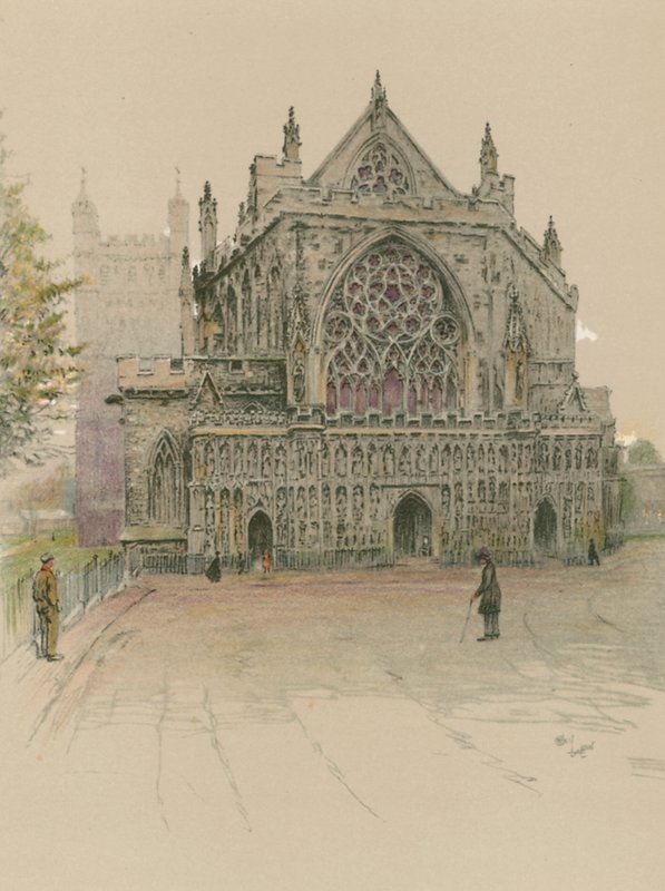 Catedral de Exeter de Cecil Charles Windsor Aldin