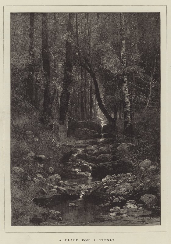 Un lugar para un picnic de Charles Auguste Loye