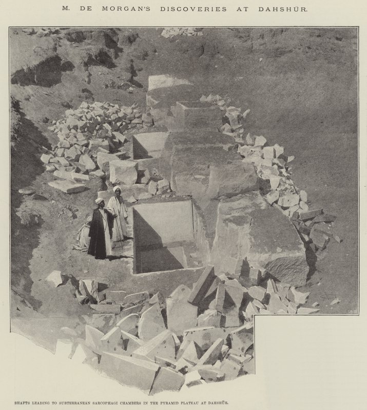 Descubrimientos de M de Morgan en Dahshur de Charles Auguste Loye