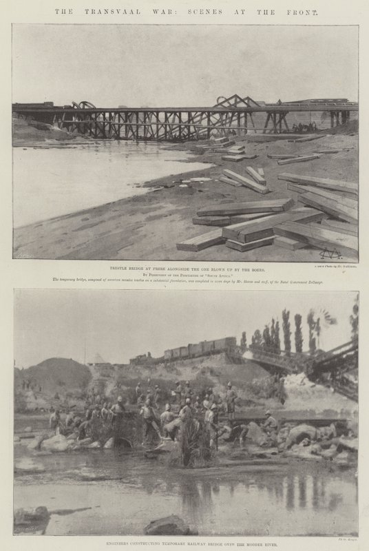 La guerra del Transvaal, escenas en el frente de Charles Auguste Loye